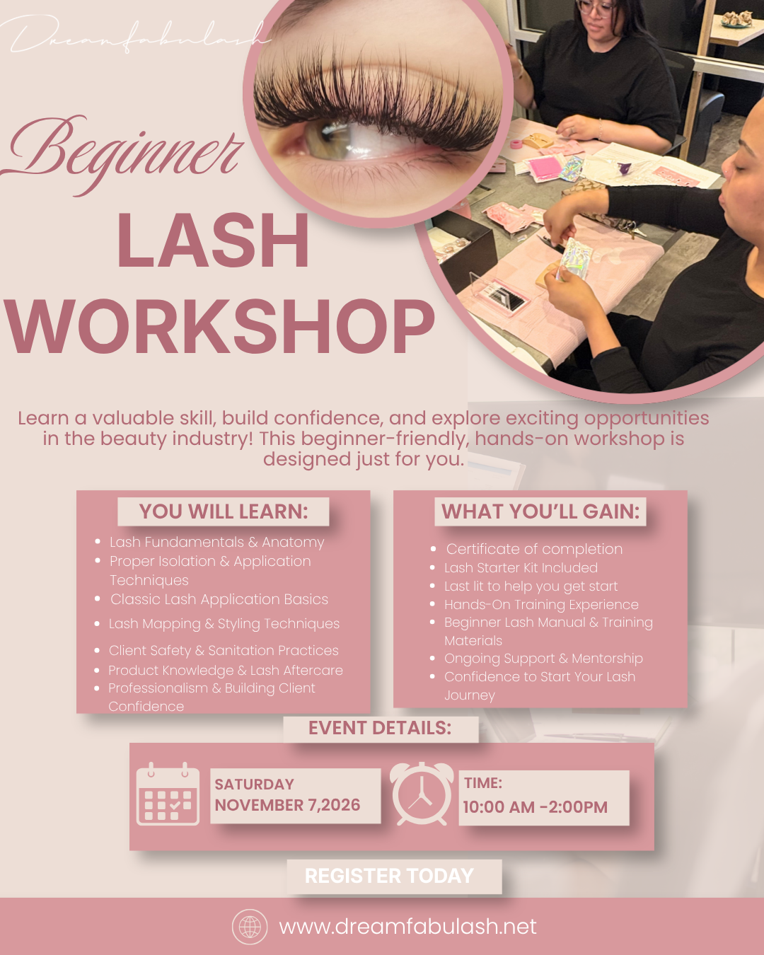 BEGINNER LASH WORKSHOP